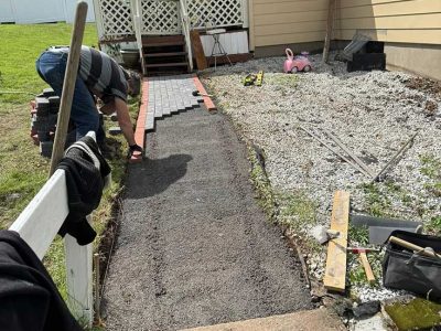Brick Paver Walkway Installation
