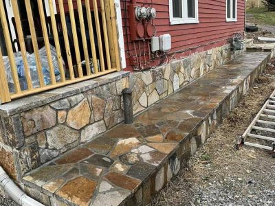 New Stone Wall Installation