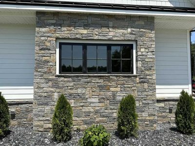 Stacked Stone Veneer Exterior Wall