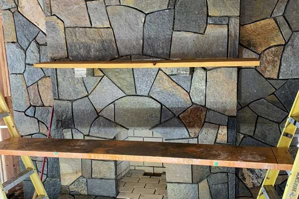 Stone Wall Fireplace Stone Wall Fireplace